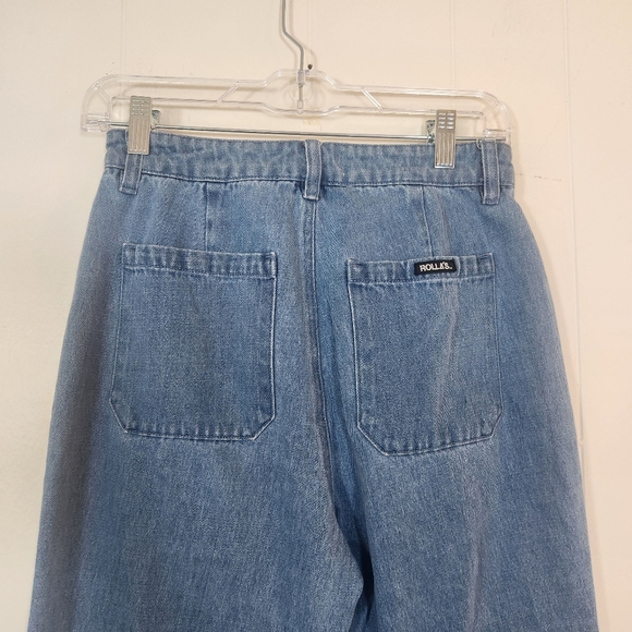 Rollas Slim Sailor Blue High Waisted Crop Jeans Size 27 - Picture 8 of 16